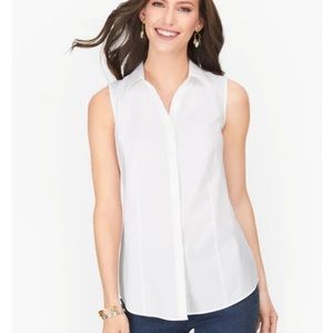 Sleeveless button down - Talbots - white - size 6